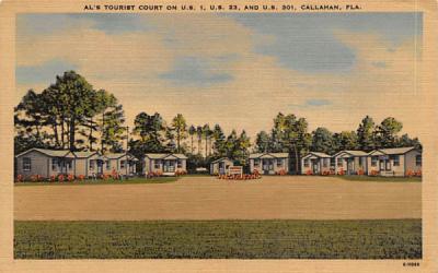 Al's Tourist Court  Callahan, Florida Postcard