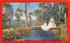 Bridge in Enchanting FL Cypress Gardens, USA Florida Postcard