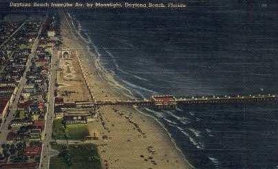 Beach - Daytona Beach, Florida FL Postcard