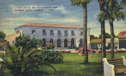 Post Office - Daytona Beach, Florida FL Postcard