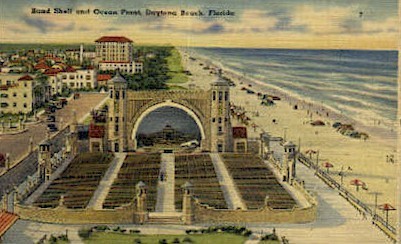 Bandshell - Daytona Beach, Florida FL Postcard