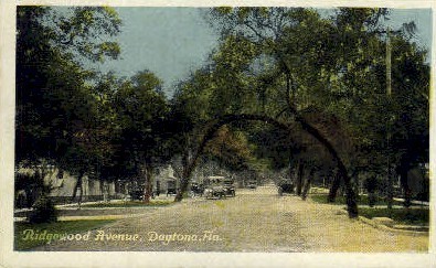 Ridgewood Avenue - Daytona Beach, Florida FL Postcard