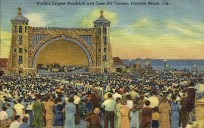Bandshell - Daytona Beach, Florida FL Postcard