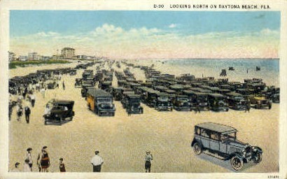 Beach - Daytona Beach, Florida FL Postcard