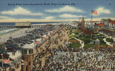 Ocean Front Park - Daytona Beach, Florida FL Postcard