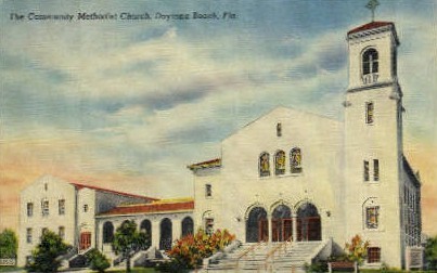 Community Methodist Church - Daytona Beach, Florida FL Postcard