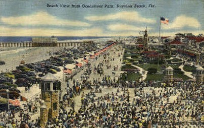 Ocean Front Park - Daytona Beach, Florida FL Postcard