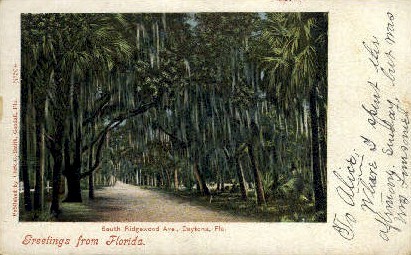 Ridgewood Avenue - Daytona Beach, Florida FL Postcard