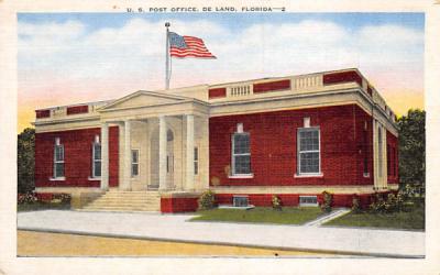 U. S. Post Office De Land, Florida Postcard