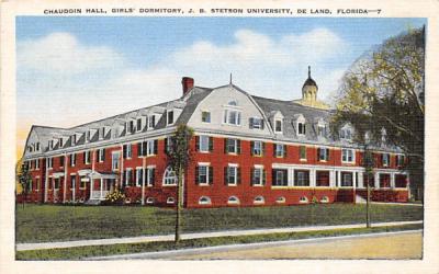 Chaudoin Hall, Girls' Dormitory De Land, Florida Postcard