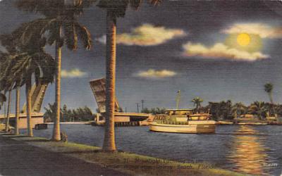 Moonlight Yachting  Delray Beach, Florida Postcard