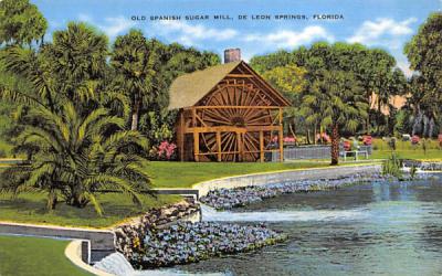 Old Spanish Sugar Mill De Leon Springs, Florida Postcard
