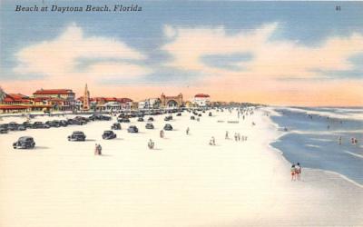 Beach at Daytona Beach, Florida, US Postcard
