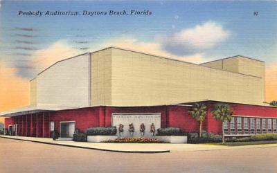 Peabody Auditorium Daytona Beach, Florida Postcard