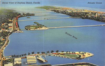 Aerial View of Daytona Beach Florida Postcard