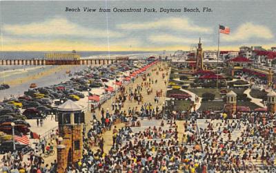Beach View from Oceanfront Park Daytona Beach, Florida Postcard