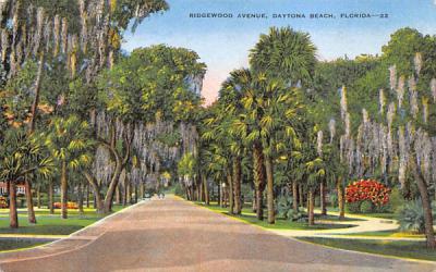 Ridgewood Avenue Daytona Beach, Florida Postcard