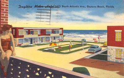 Daytona Motor Hotel Daytona Beach, Florida Postcard