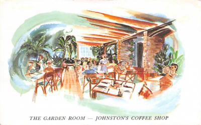 The Garden Room - Johnston's Coffee Shop Daytona Beach, Florida Postcard