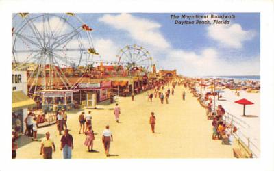 The Magnificent Boardwalk Daytona Beach, Florida Postcard