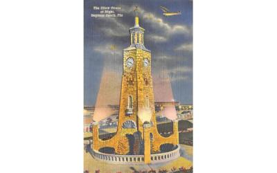 The Clock Tower at Night Daytona Beach, Florida Postcard