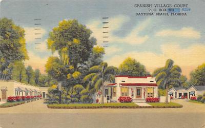 Spanish Village Court Daytona Beach, Florida Postcard