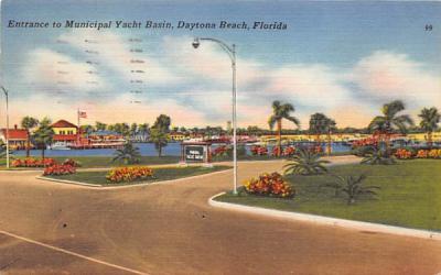 Entrance to Municipal Yacht Basin Daytona Beach, Florida Postcard