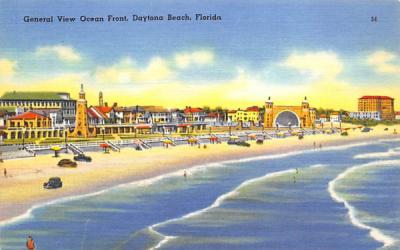 General View Ocean Front Daytona Beach, Florida Postcard