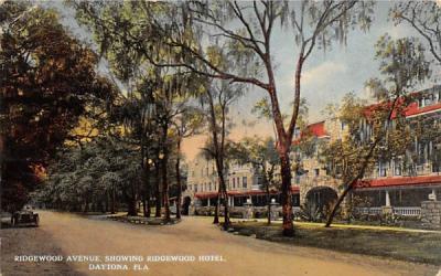 Ridgewood Avenue, showing Ridgewood Hotel Daytona, Florida Postcard