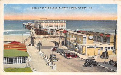 Ocean Pier and Casino Daytona Beach, Florida Postcard