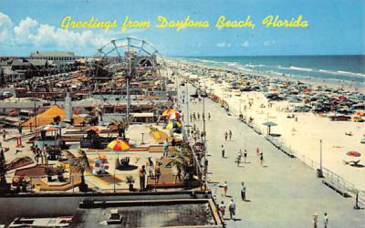 The Daytona Beach Boardwalk Florida Postcard