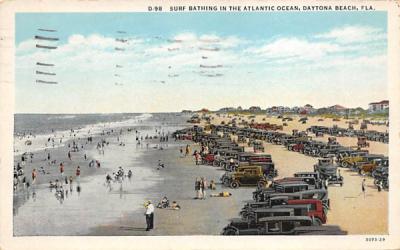 Surf Bathing in the Atlantic Ocean Daytona Beach, Florida Postcard
