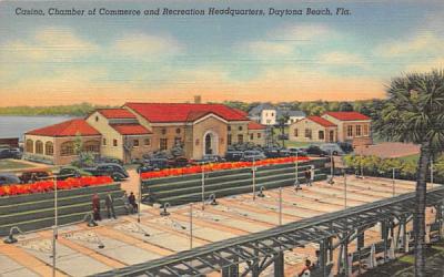 Casino, Chamber of Commerce Daytona Beach, Florida Postcard