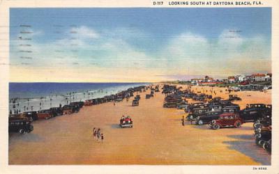Looking South at Daytona Beach, FL, USA Florida Postcard