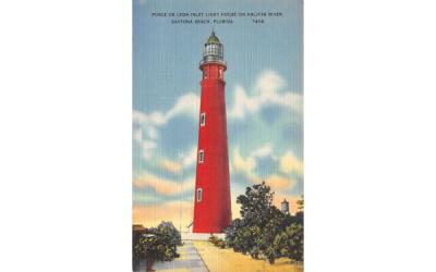 Ponce De Leon Inlet Light House on Halifax River Daytona Beach, Florida Postcard
