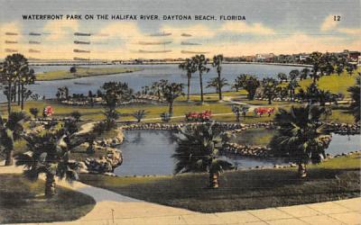 Waterfront Park on the Halifax River Daytona Beach, Florida Postcard