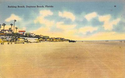 Bathing Beach Daytona Beach, Florida Postcard