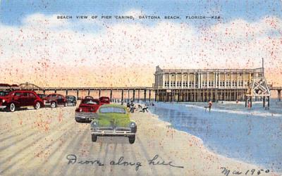 Beach View of Pier Casino Daytona Beach, Florida Postcard