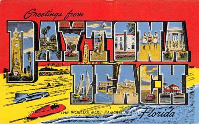 Greetings from Daytona Beach, FL, USA Florida Postcard