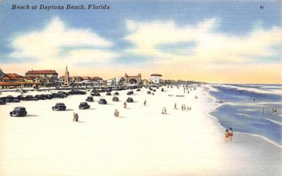 Beach at Daytona Beach, FL, USA Florida Postcard