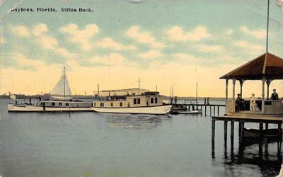Gilles Dock Daytona, Florida Postcard