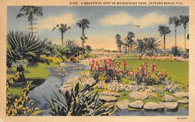 A Beautiful Spot in Waterfront Park Daytona Beach, Florida Postcard