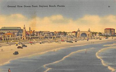 General View Icean Front Daytona Beach, Florida Postcard