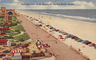 Bird's Eye View of the Boardwalk Daytona Beach, Florida Postcard