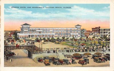 Seaside Hotel and Boardwalk Daytona Beach, Florida Postcard