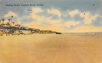 Bathing Beach Daytona Beach, Florida Postcard