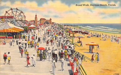 Broad Walk Daytona Beach, Florida Postcard