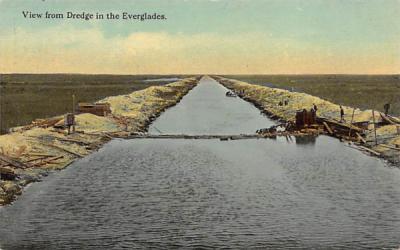 View from Dredge in the Everglades Florida Postcard