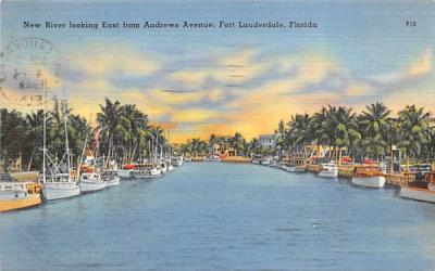 New River looking East from Andrews Avenue Fort Lauderdale, Florida Postcard