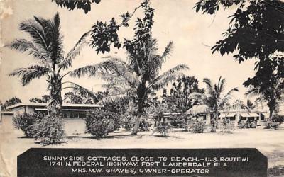 Sunnyside Cottages, close to Beach Fort Lauderdale, Florida Postcard
